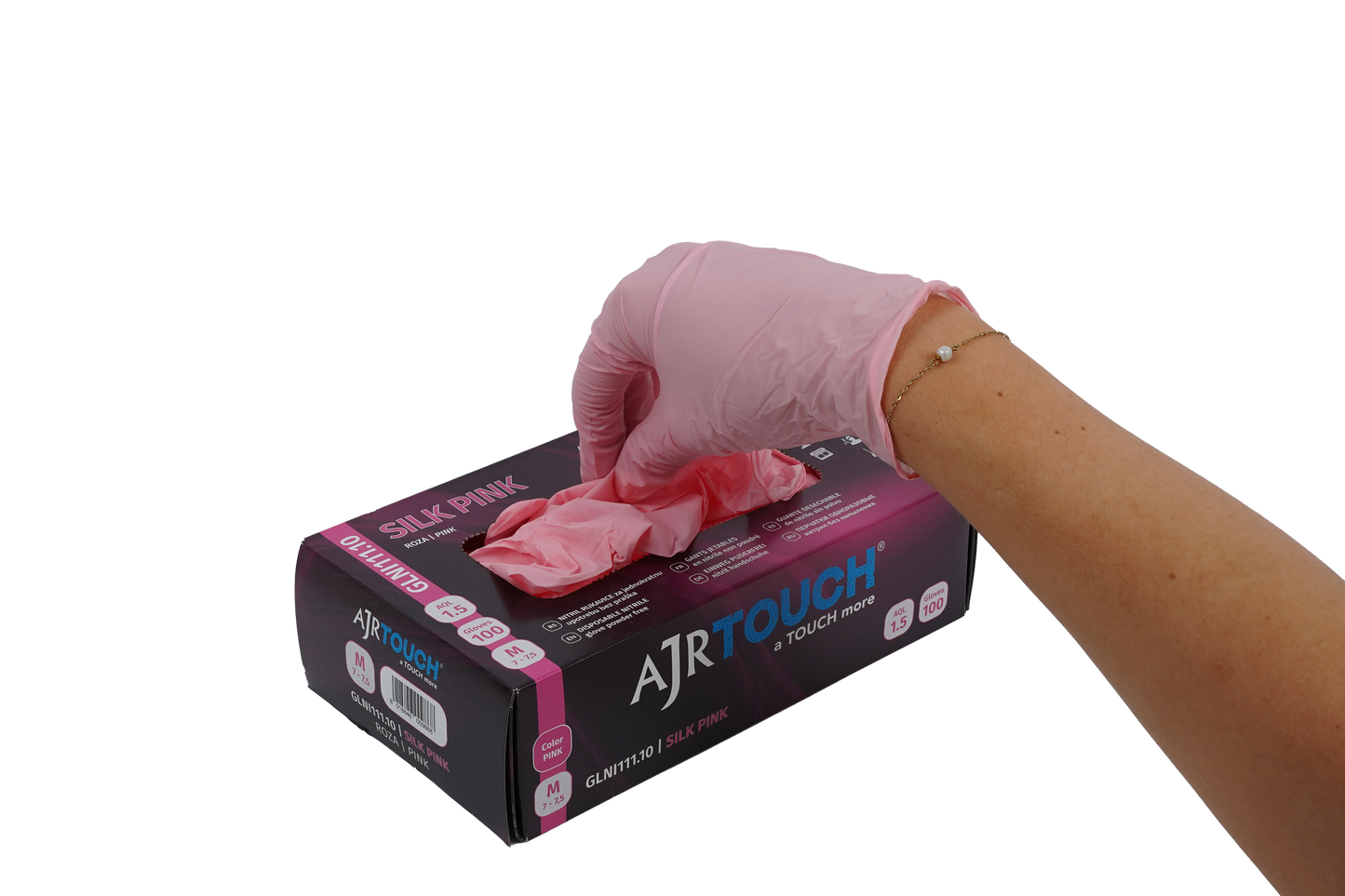 Nitrilne rukavice bez pudera - PINK