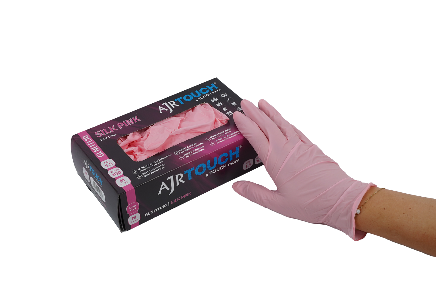 Nitrilne rukavice bez pudera - PINK